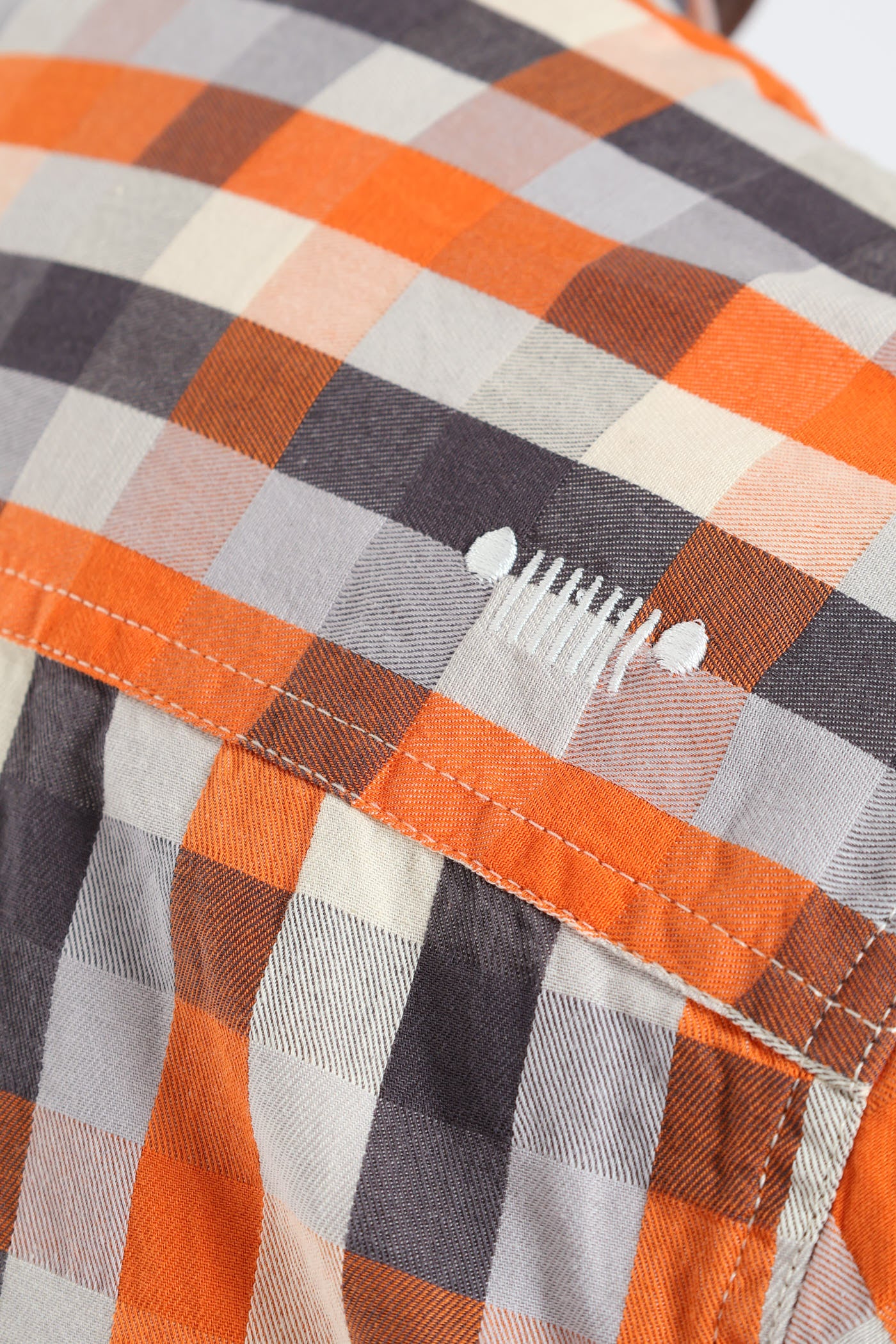 Yarn Dye Check Shirt - Orange - Image 5
