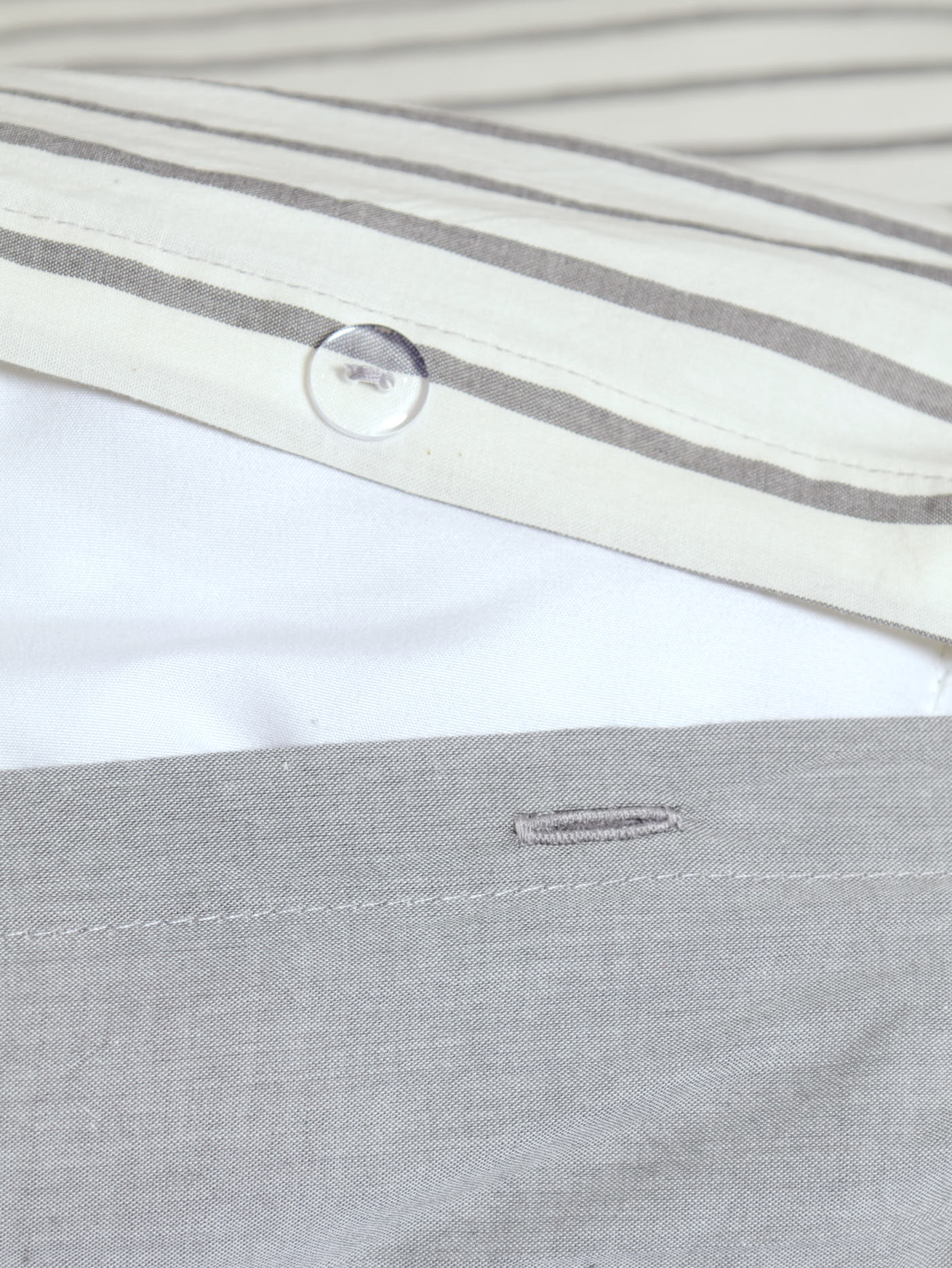 Yarn Dye Stripe Duvet Cover - Grey - Image 4