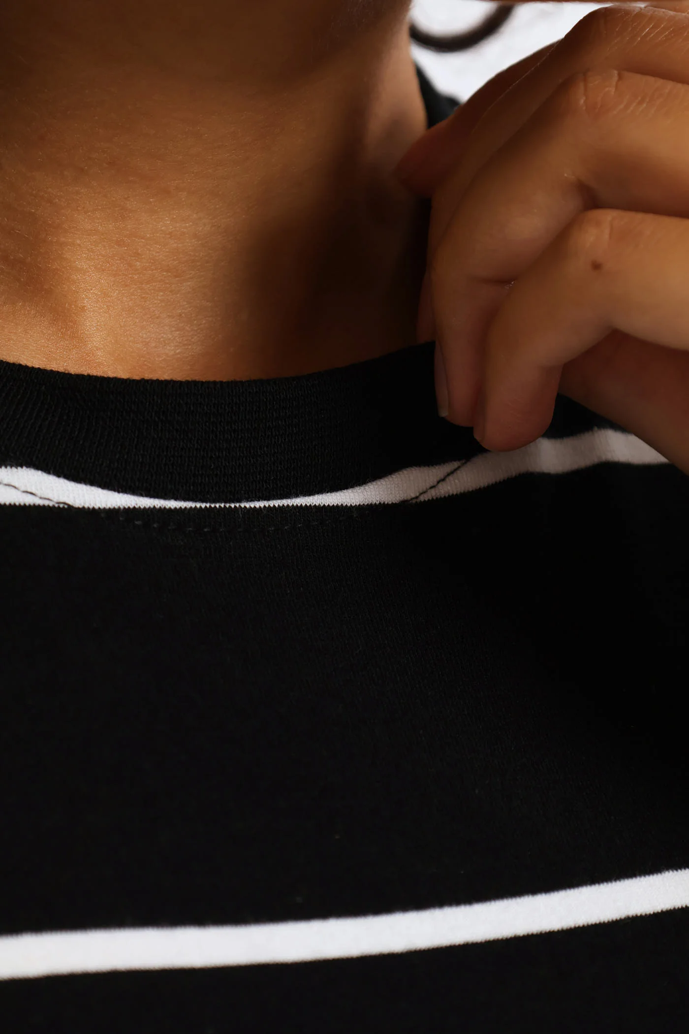 Yarn-Dye Stripe Tee - Black - Image 5