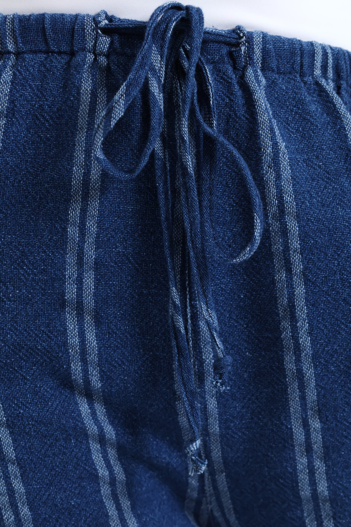 Yarn Dye Vertical Stripe Relaxed Pant - Blue - Image 3