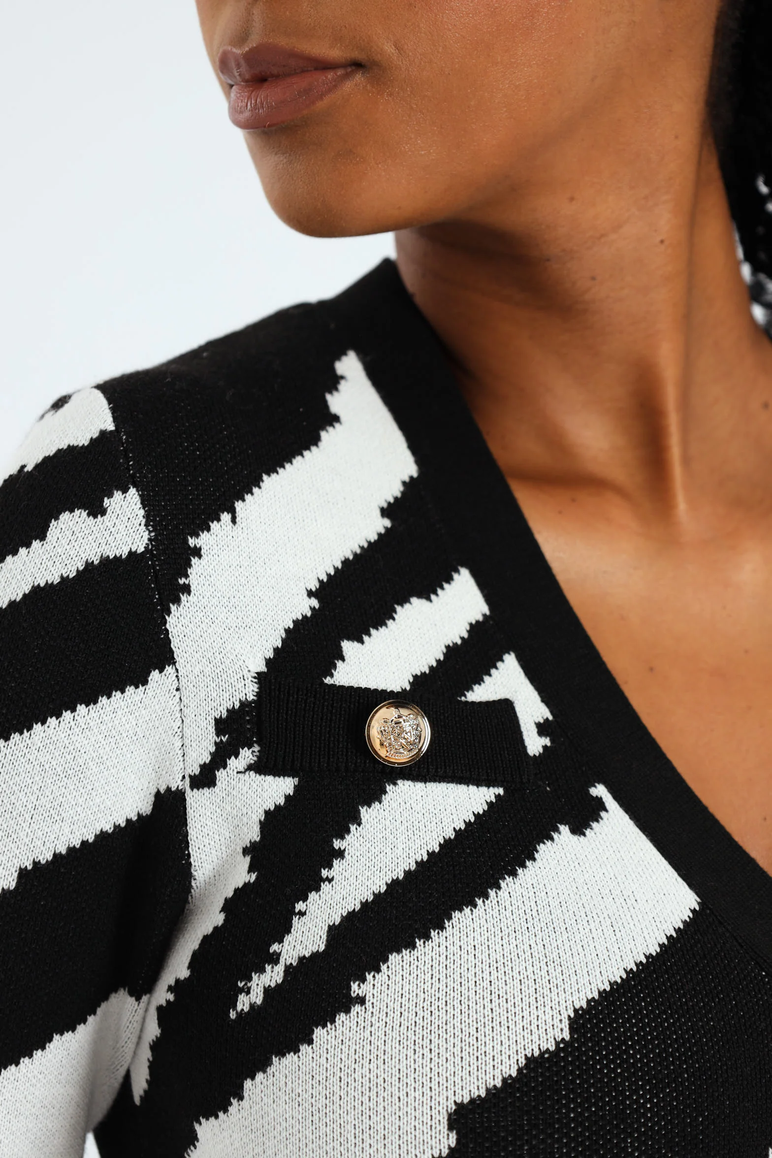 Zebra Preppy Bodycon Dress - Image 2
