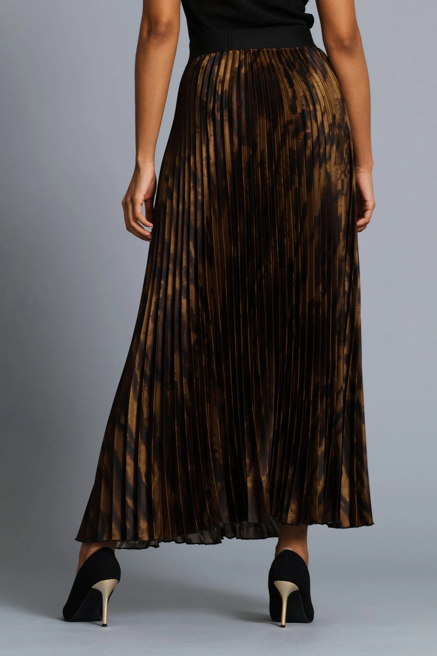 Zebra Print Satin Maxi Skirt - Multi - Image 4