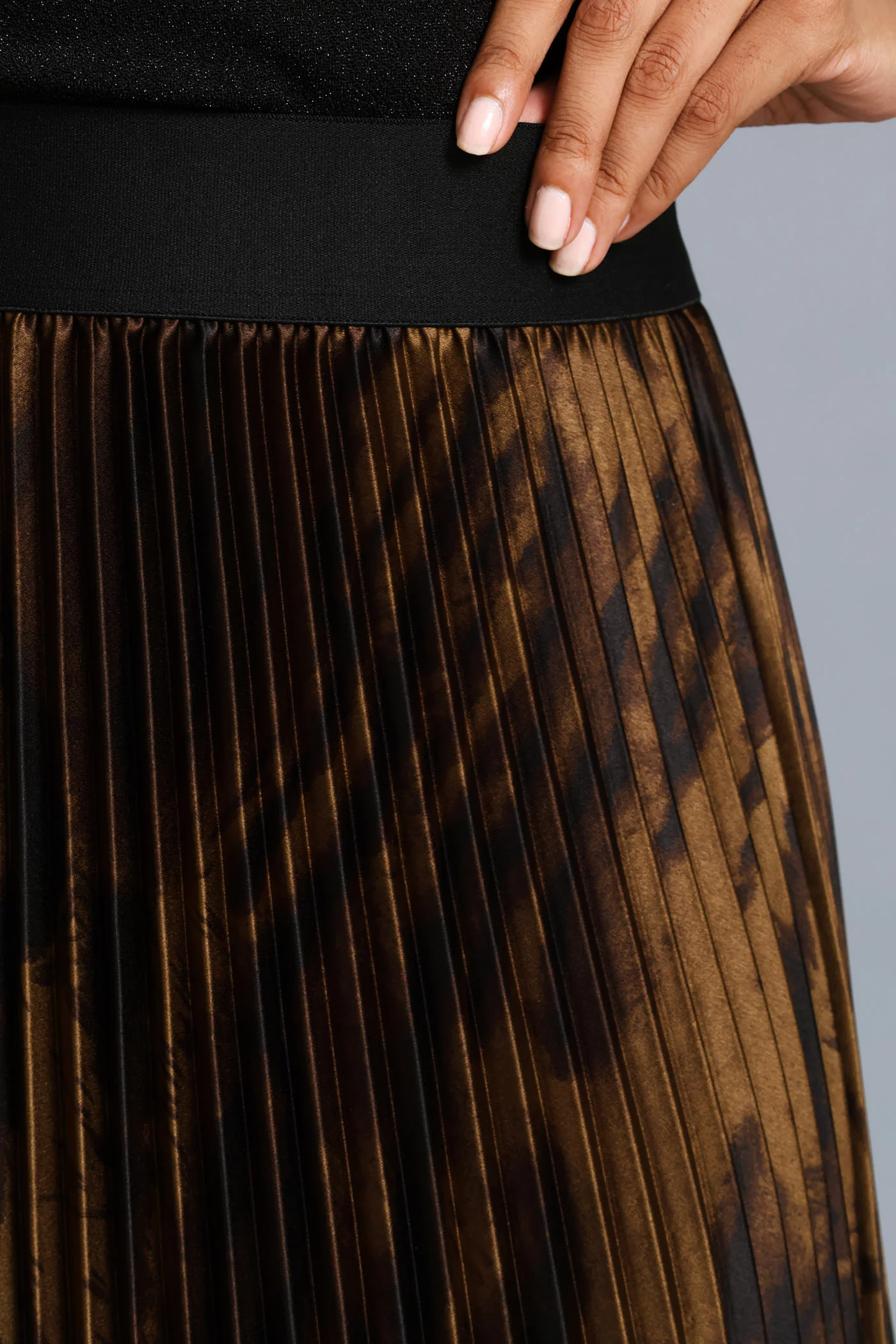 Zebra Print Satin Maxi Skirt - Multi - Image 5