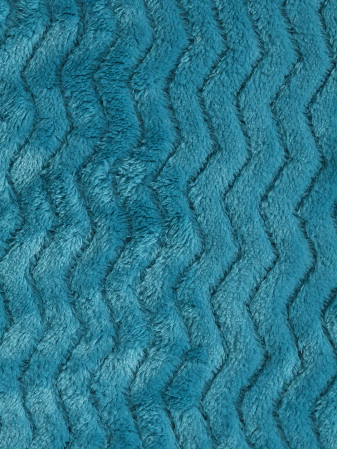Zig Zag Flannel Blanket 125X152cm  - Aqua - Image 2