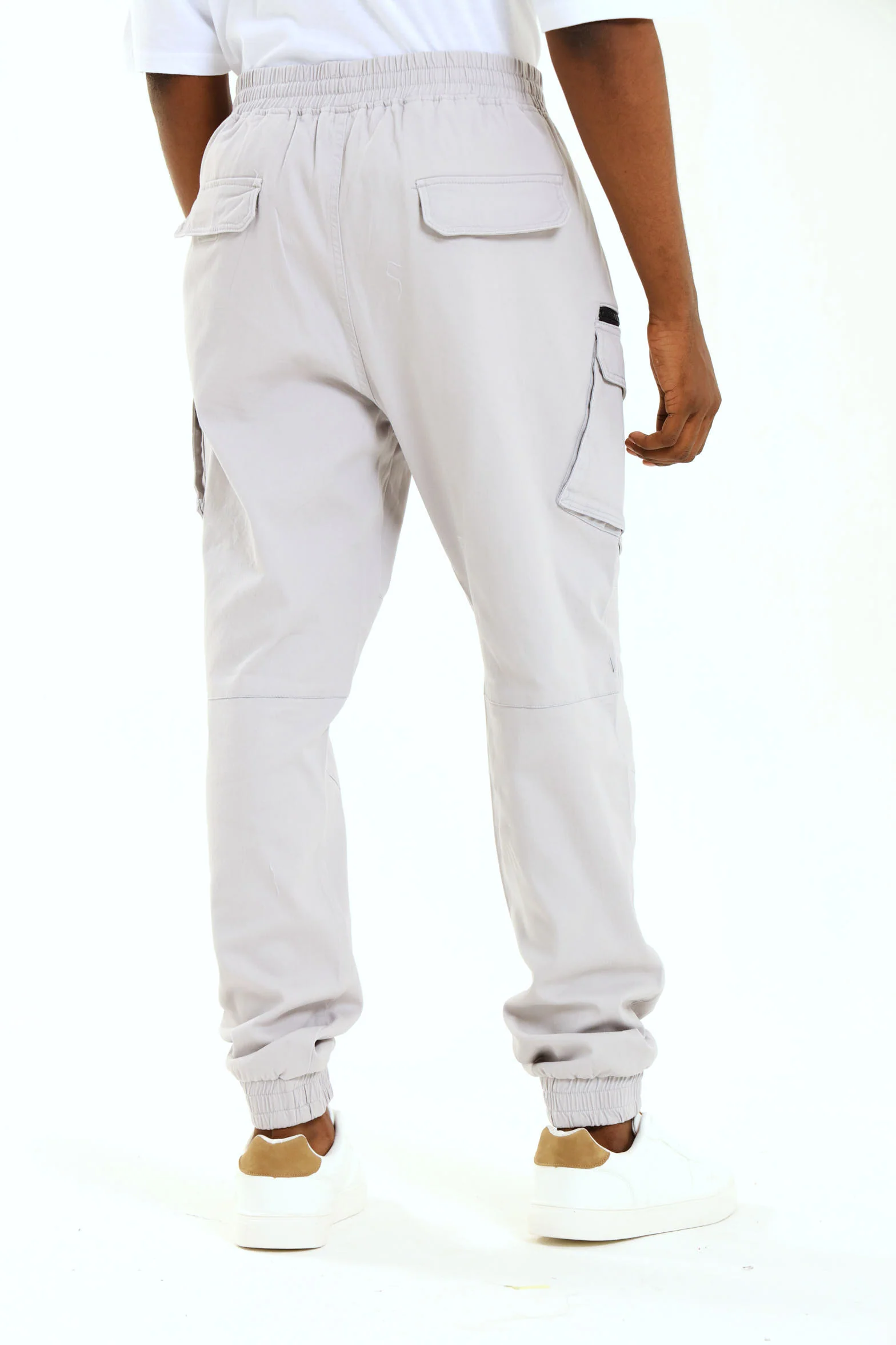 Zip Cargo Pants - Light Grey - Image 3
