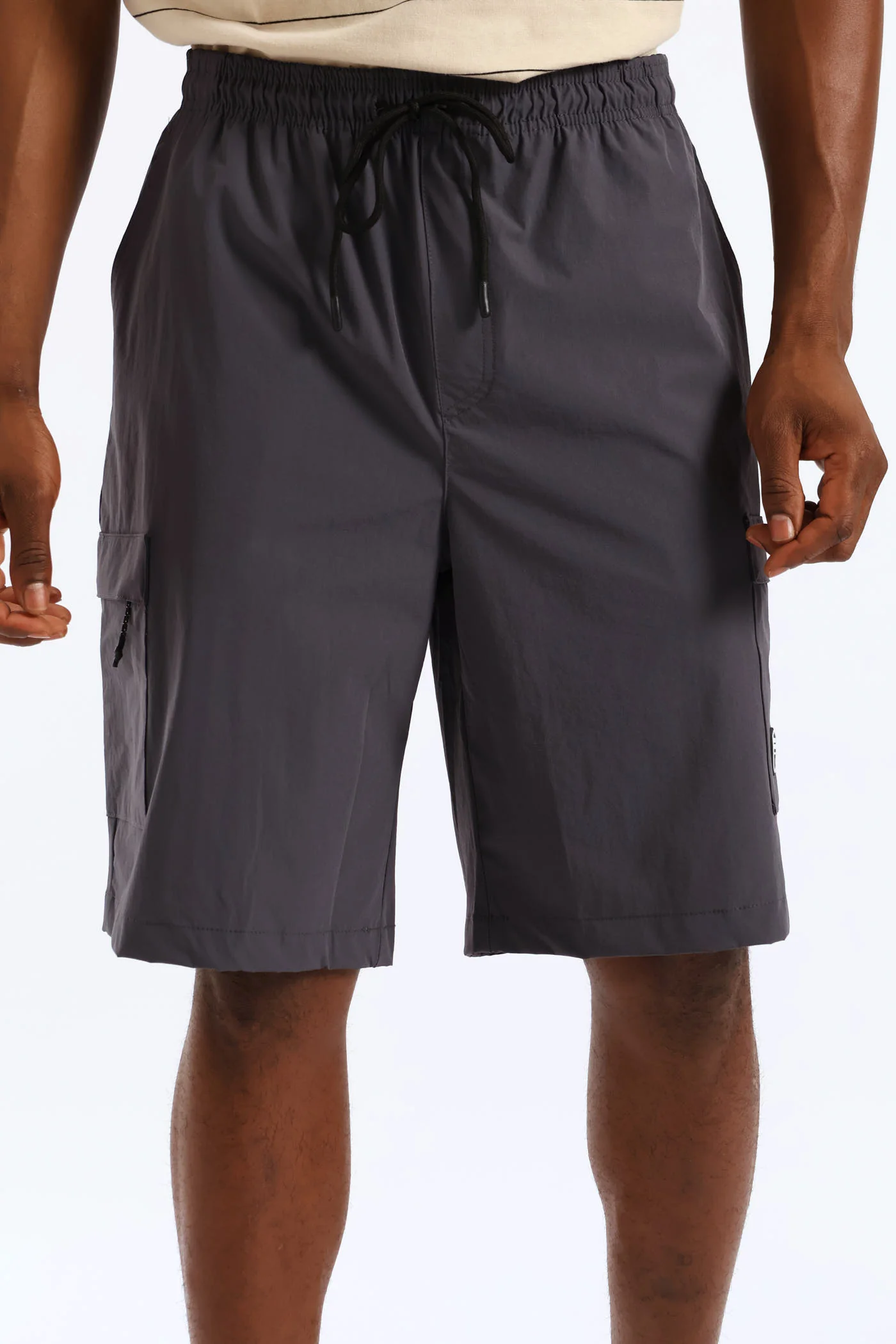 Zip Cargo Pocket Tech Short - Charcoal - Image 4