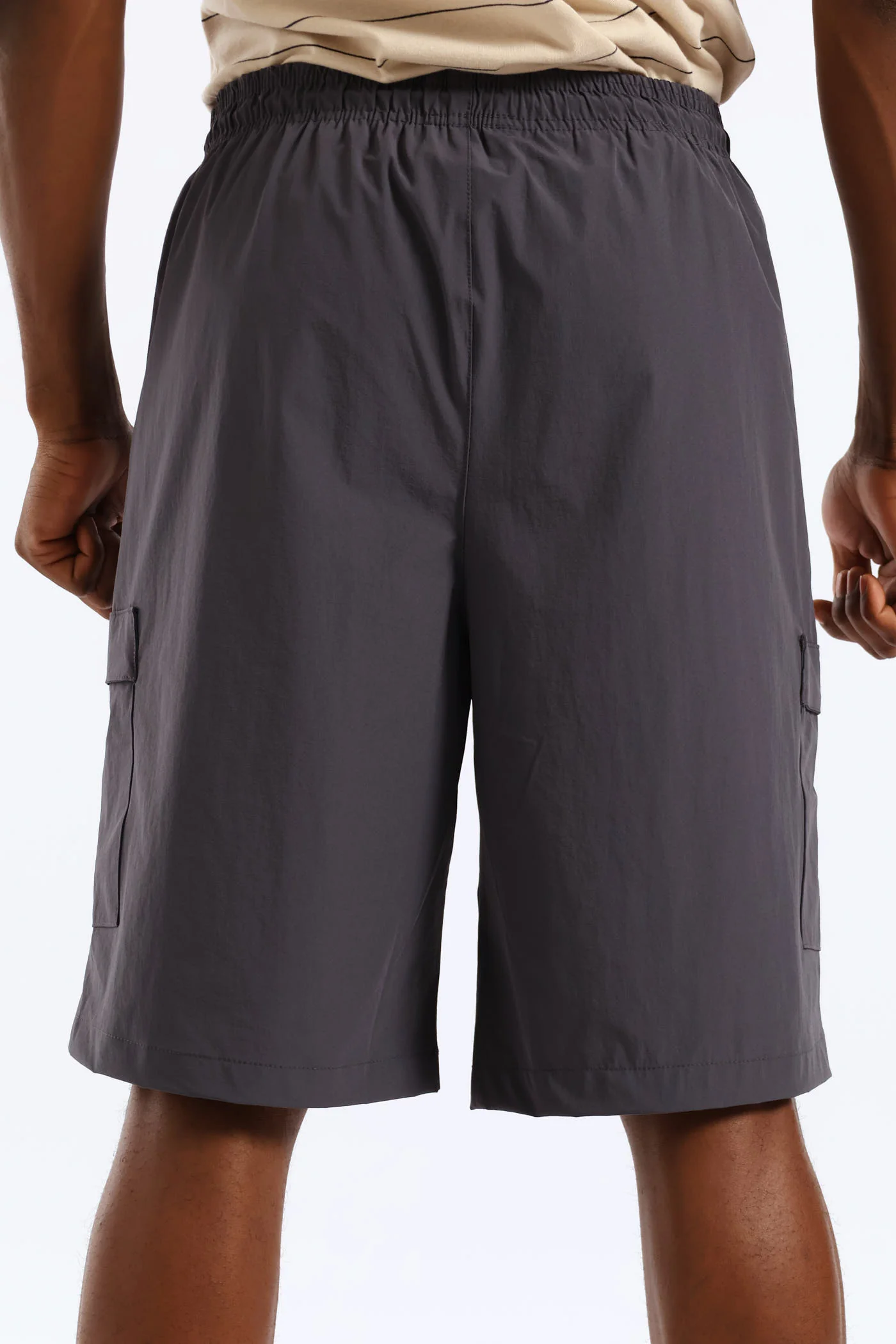 Zip Cargo Pocket Tech Short - Charcoal - Image 5
