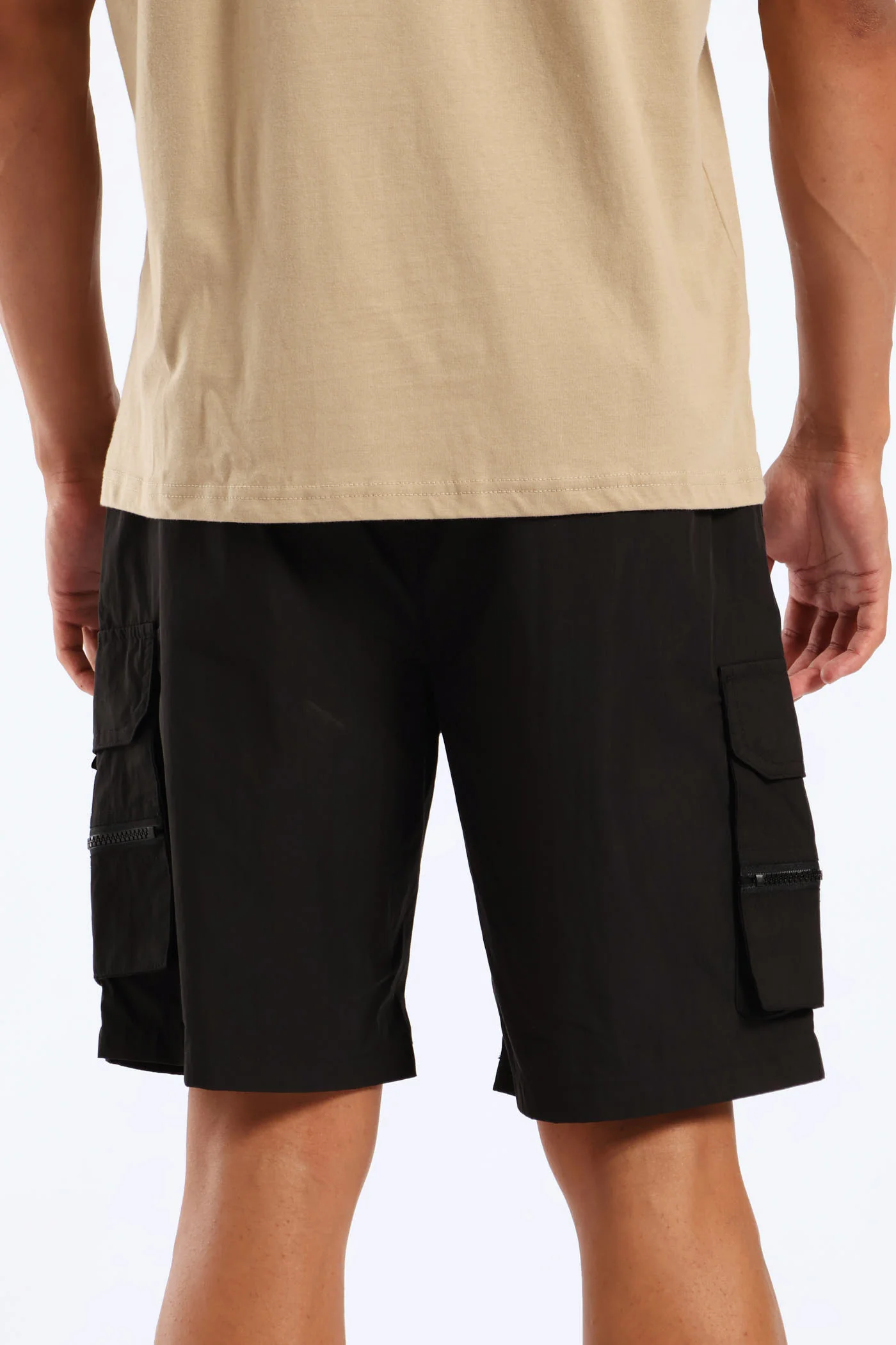 Zip Cargo Short - Black - Image 6