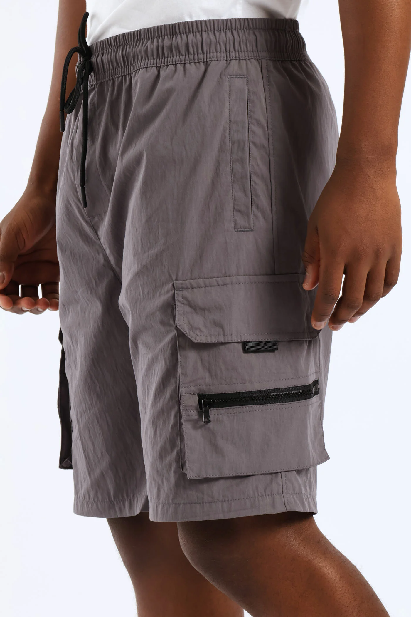 Zip Cargo Short - Grey - Image 2