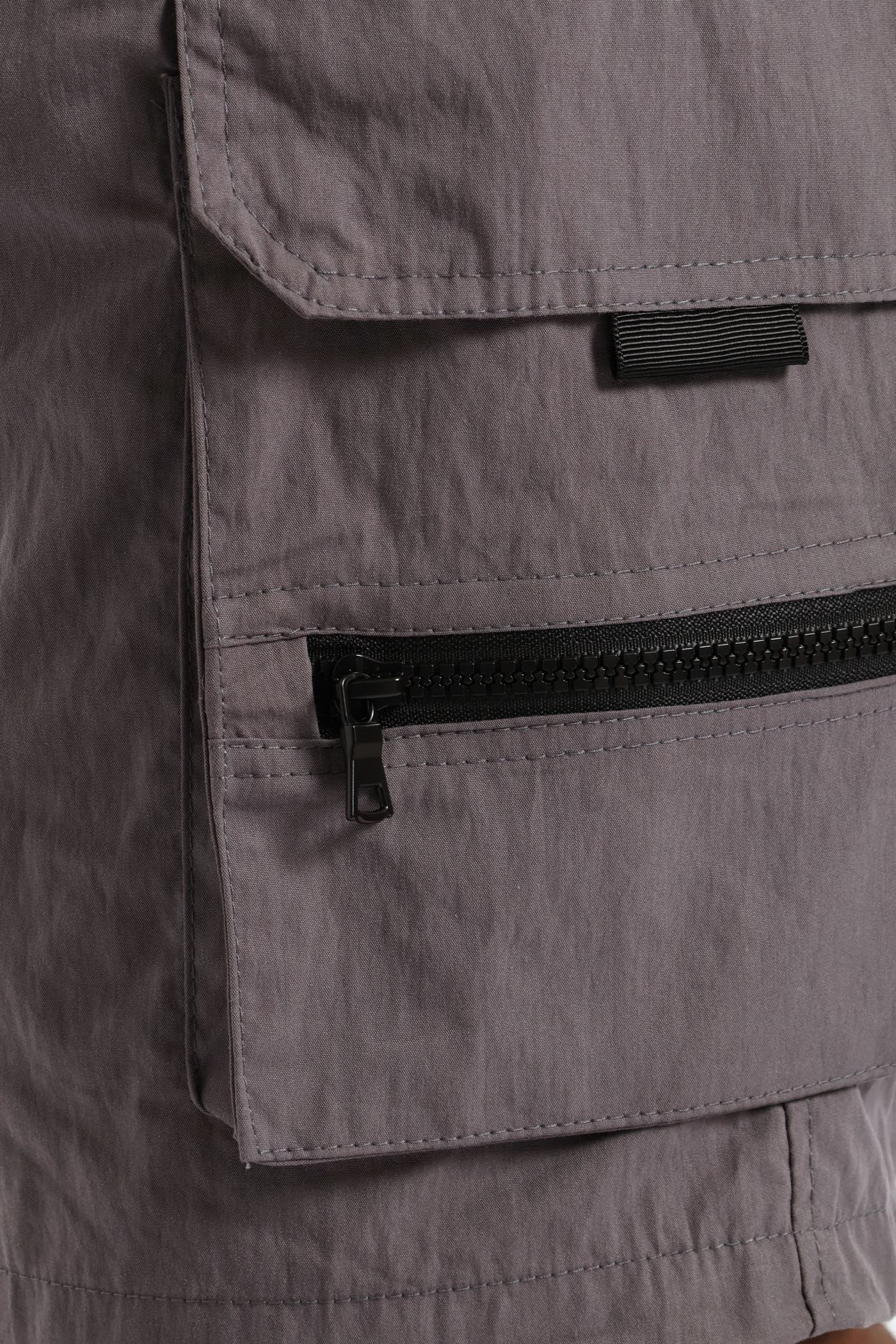 Zip Cargo Short - Grey - Image 4