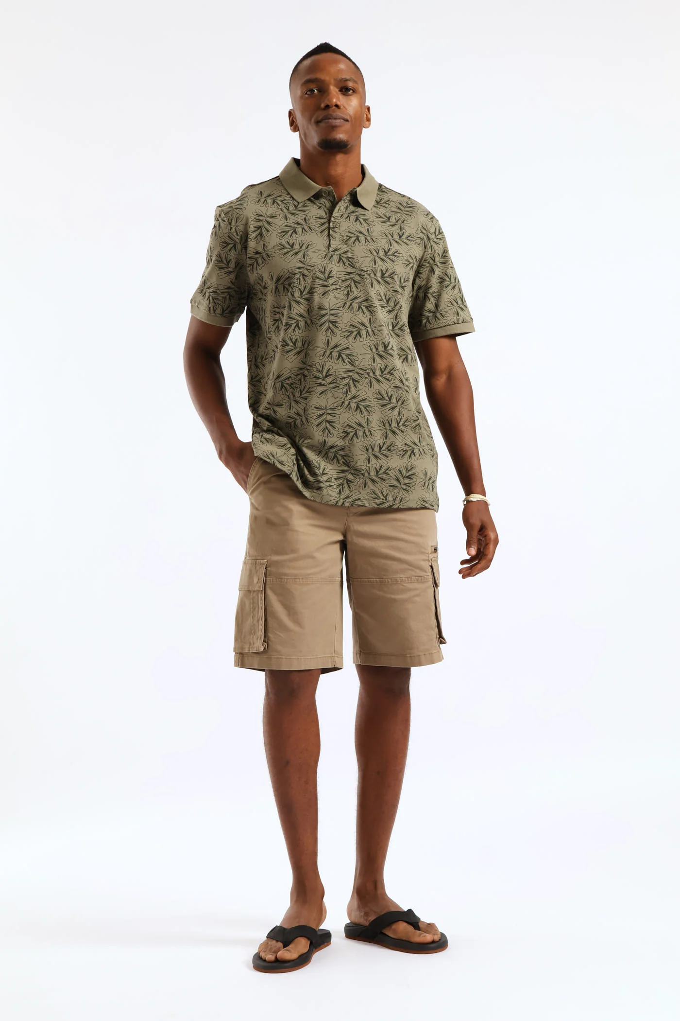 Zip Cargo Short - Khaki - Image 2