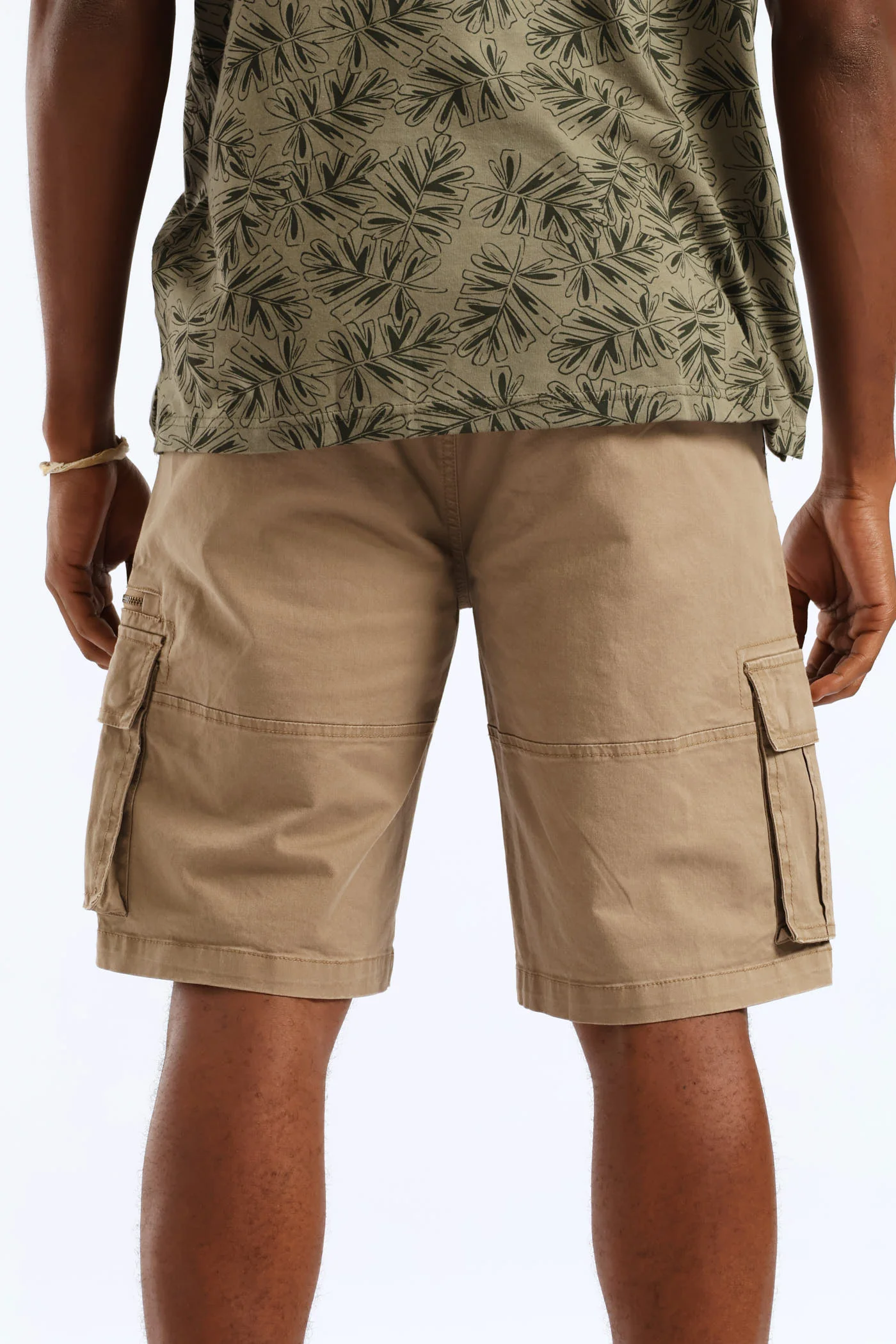Zip Cargo Short - Khaki - Image 4