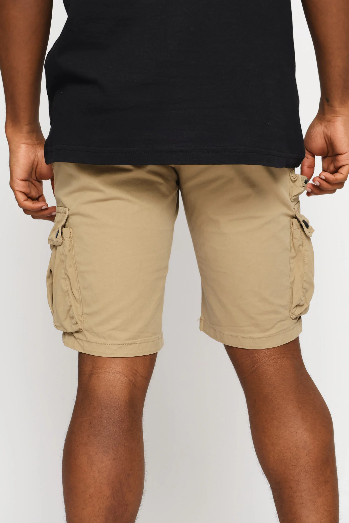 Zip Cargo Shorts - Stone - Image 5