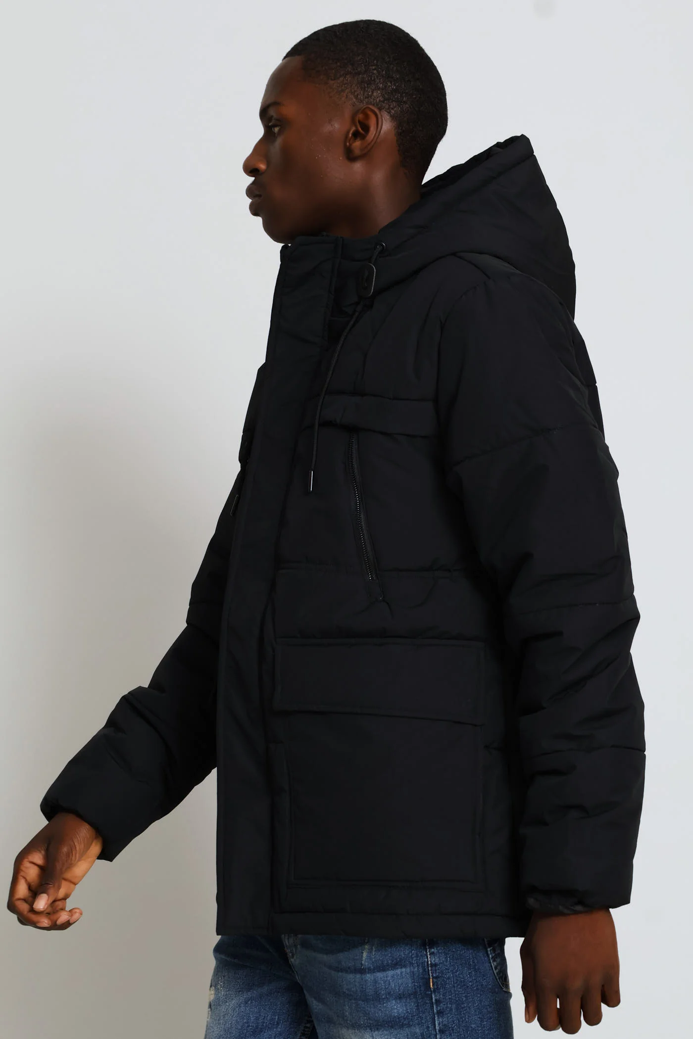 Zip Parker Jacket - Black - Image 2