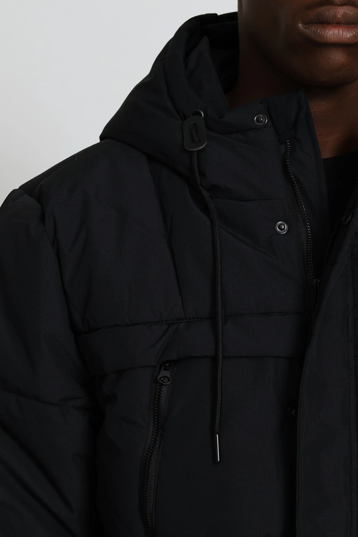 Zip Parker Jacket - Black - Image 4