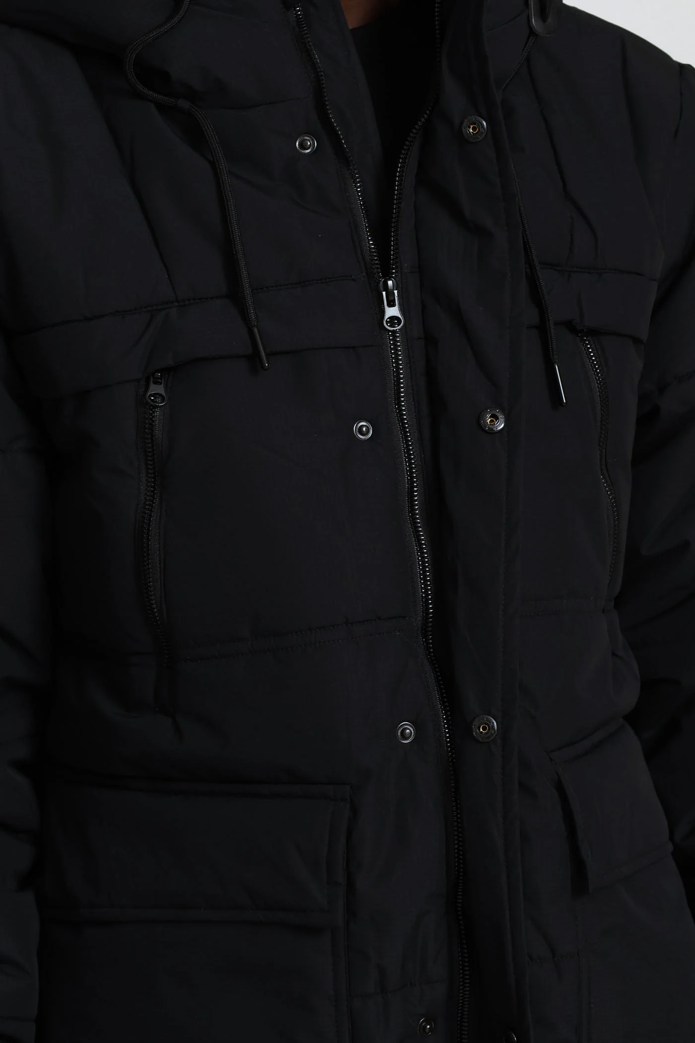Zip Parker Jacket - Black - Image 6