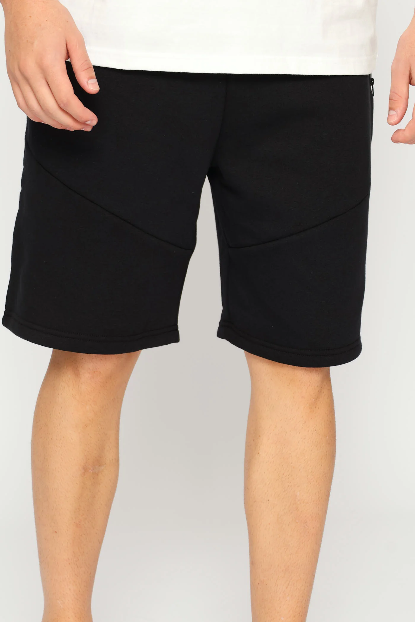 Zip Pocket Fleece Short - Black - Image 3
