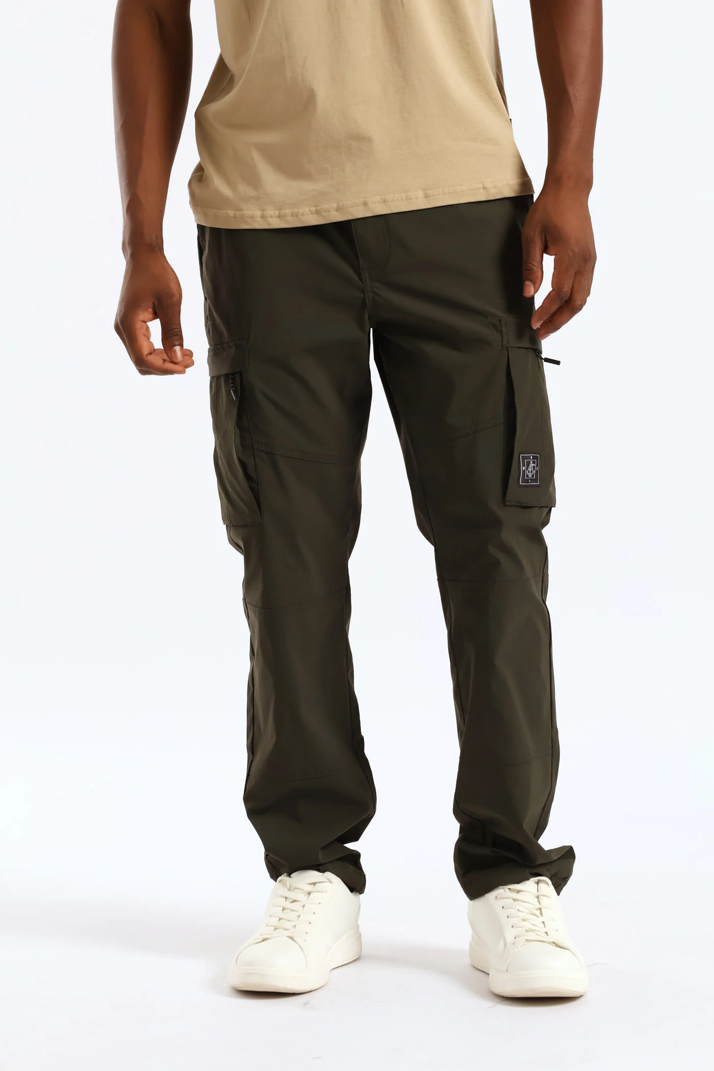 Zip Pocket Tech Utility Cargo Pants - Fatigue - Image 2