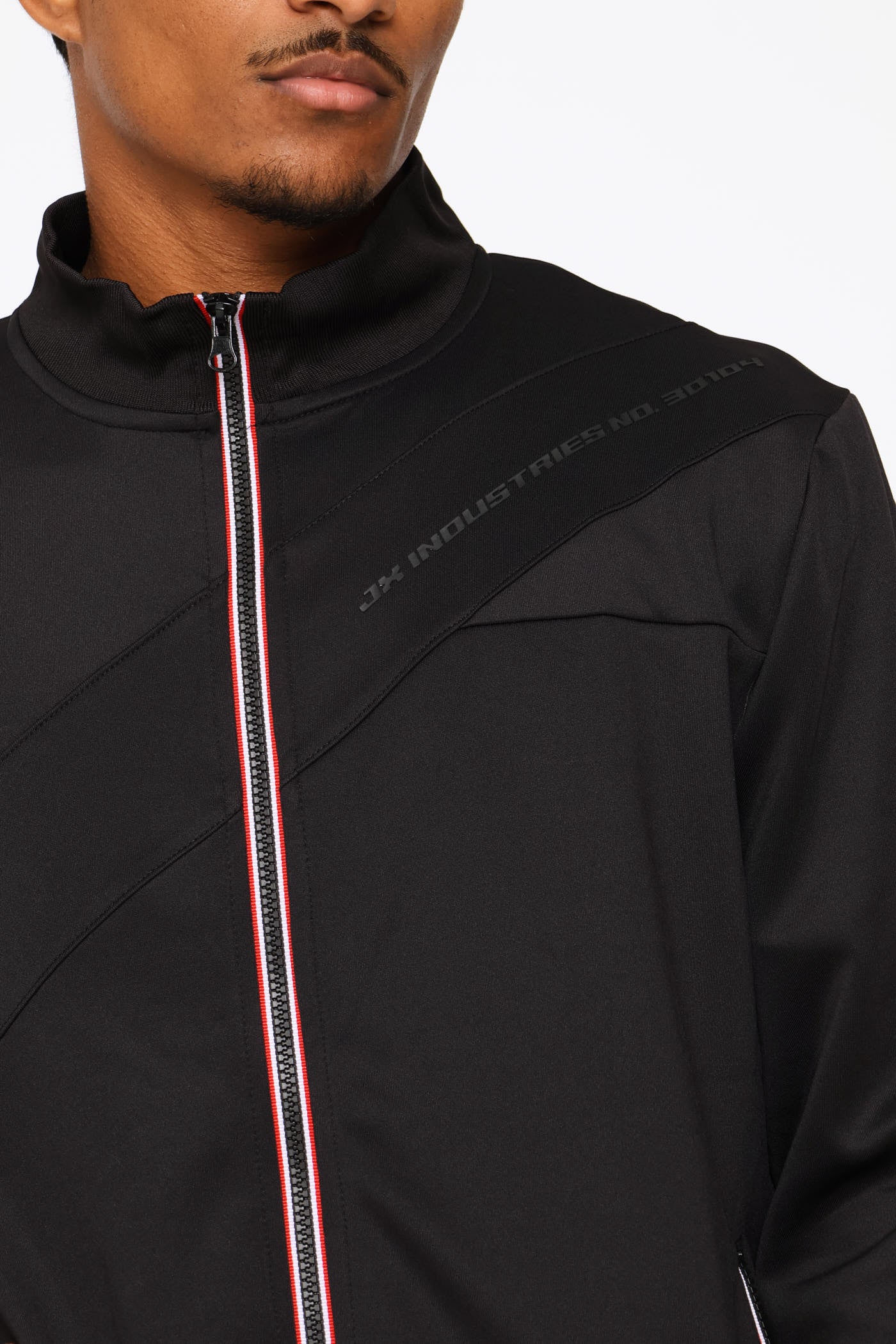 Zip Through Sweater - Black - Image 2