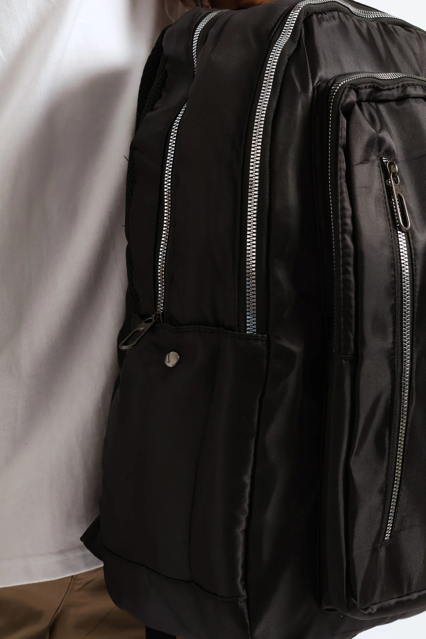 Zipped Backpack - Black - Image 6